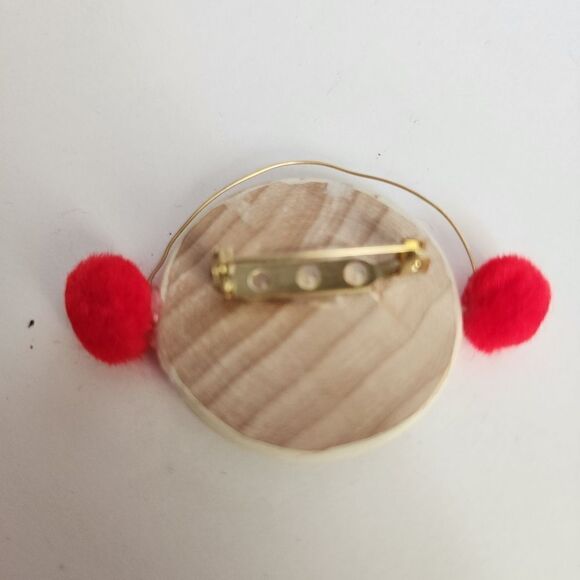 Homemade Set of 2 Christmas Snowman and a Wreath Brooches - Picture 7 of 7